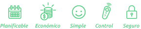 Planificable, Económico, Simple, Control, Seguro